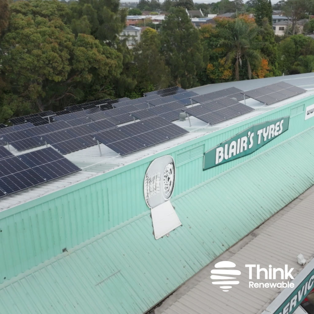 Solar Panel Installation, Blair's Tyres, NSW